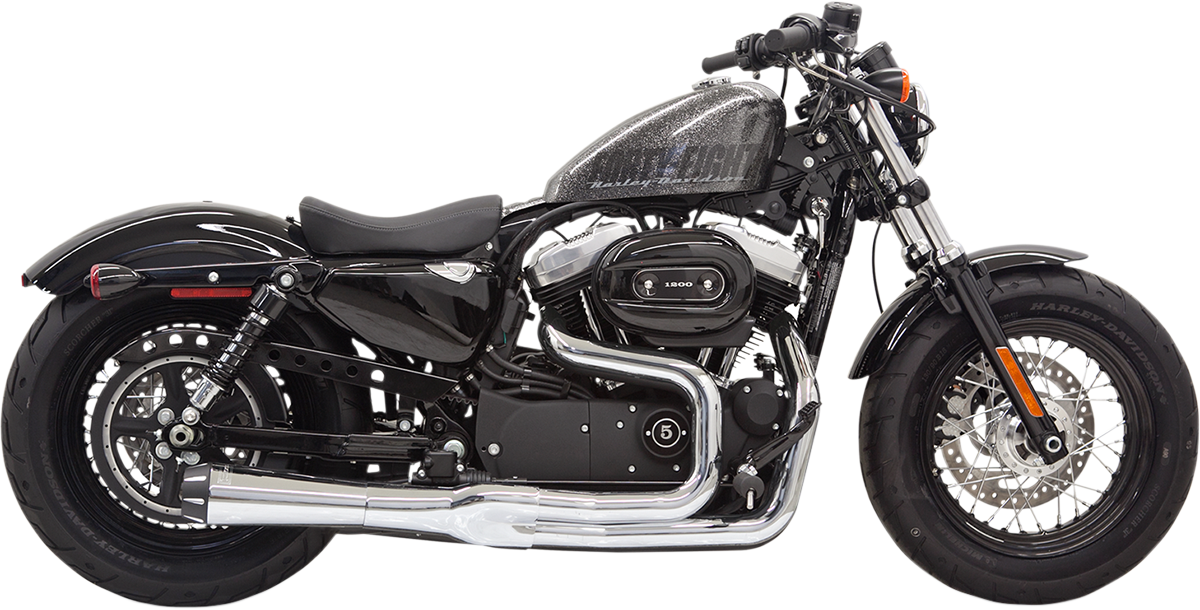 Mega Power Exhaust - Chrome - Short - '14-'21 XL with Mid/Fo