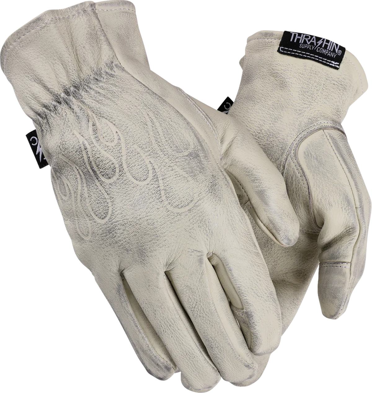 Roper Leather Gloves - Bone White - XL