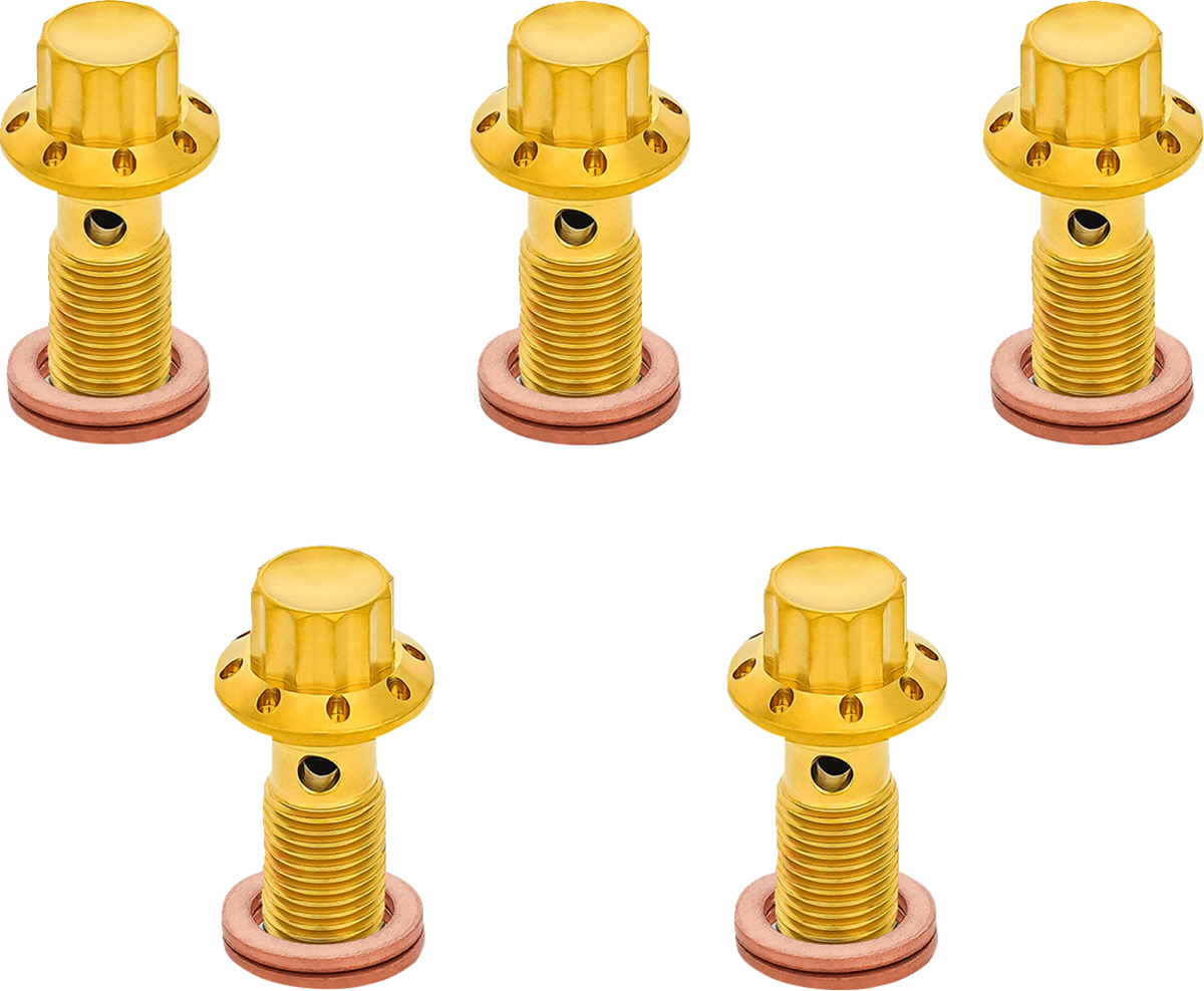 Banjo Bolt 5-Pack - M10x1.0 - Gold