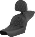 RoadSofa™ Seat - Lattice Stitch - with Driver Backrest - FXDWG '04-'05
