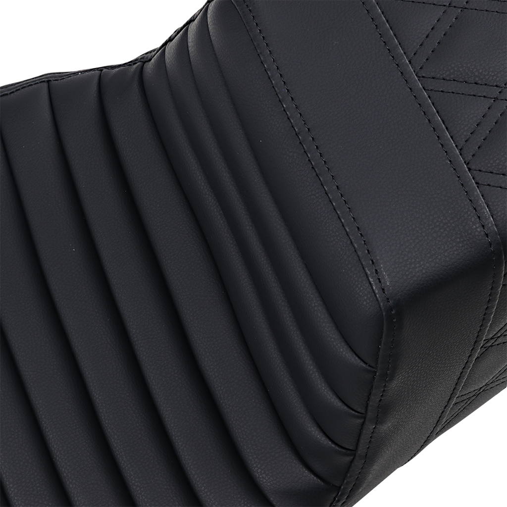 Step-Up Seat - Front Tuck-n-Roll/Rear Lattice Stitch - Black - FL '08-24