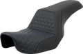 Step-Up Seat - Honeycomb - Blue Stitching - Dyna '06-'17