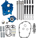 Cam Chest Kit - Oil Cooled - Chain Drive - 496 Cam - Black Pushrod Tubes - M8