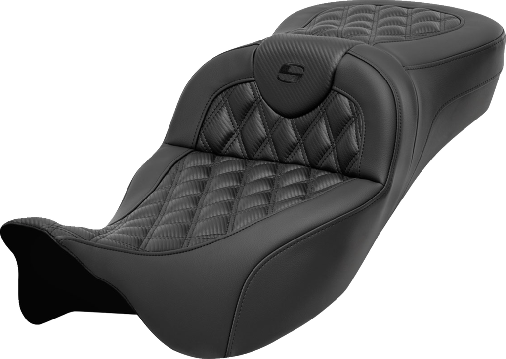 Roadsofa™ Extended Reach Seat - without Backrest - Lattice Stitch - Carbon Fiber - FL '08-'24