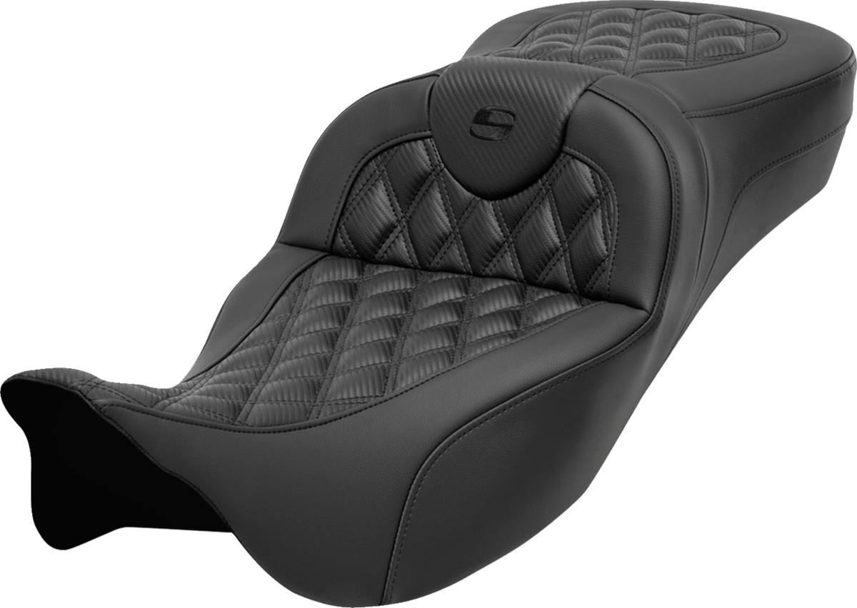 Roadsofa™ Extended Reach Seat - without Backrest - Lattice Stitch - Carbon Fiber - FL '08-'24
