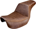 Step-Up Seat - Rear Lattice Stitched - Brown - Dyna
