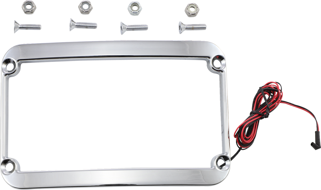 License Plate Frame - LED - Chrome