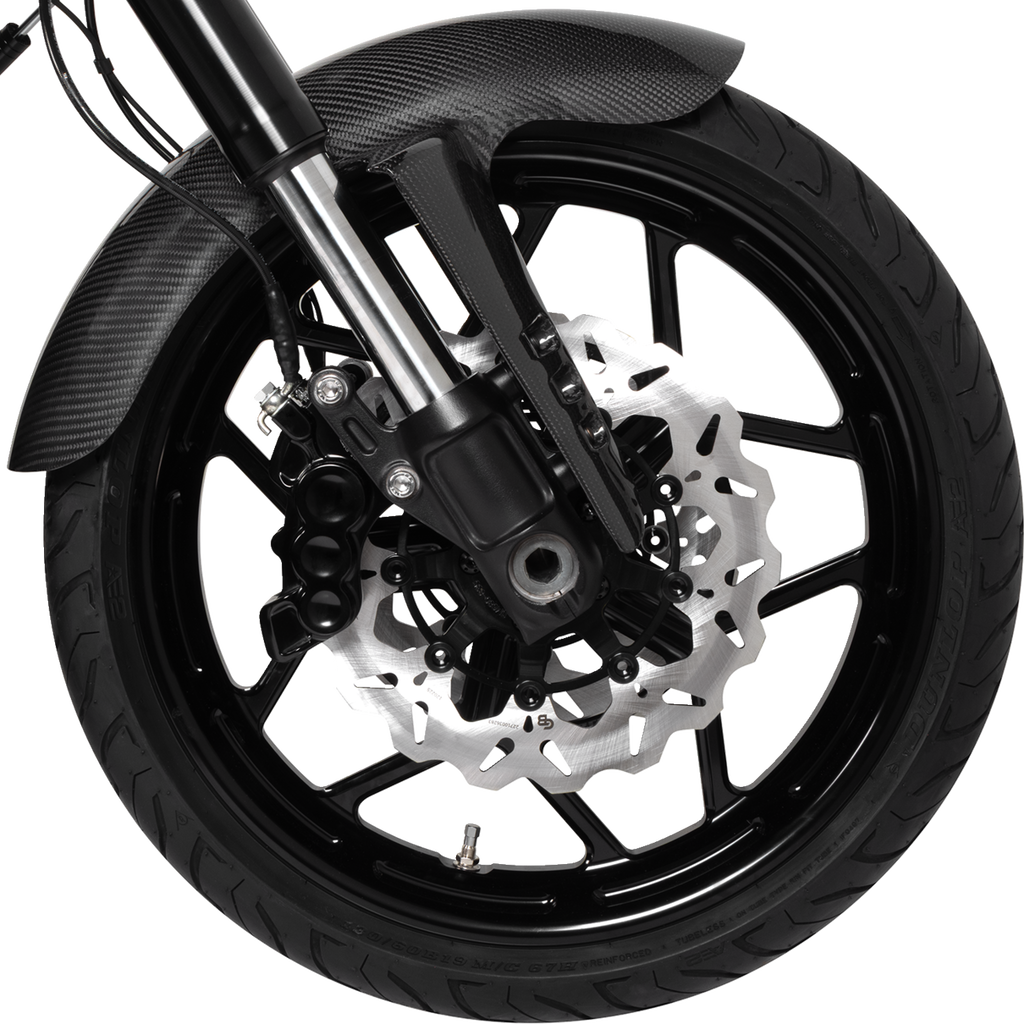 Front Fender - Qualifier - 19" - Carbon Fiber - HD Softail