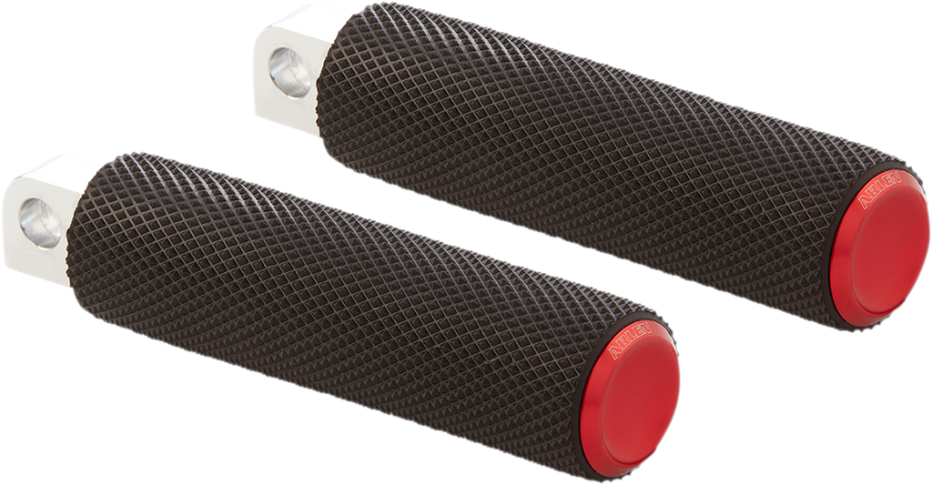 Foot Pegs - Knurled - Red