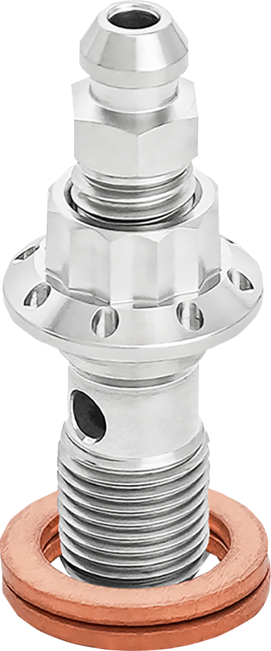 Banjo Bolt with Bleeder - 10 mm - Polished