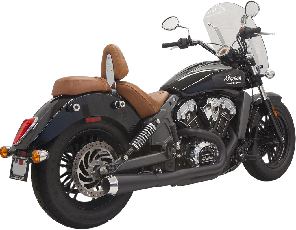 2:1 Exhaust - Black - Short - Scout