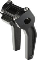 Handlebar Risers - Pull Back - 6-1/2" - Gauge Cutout - Black