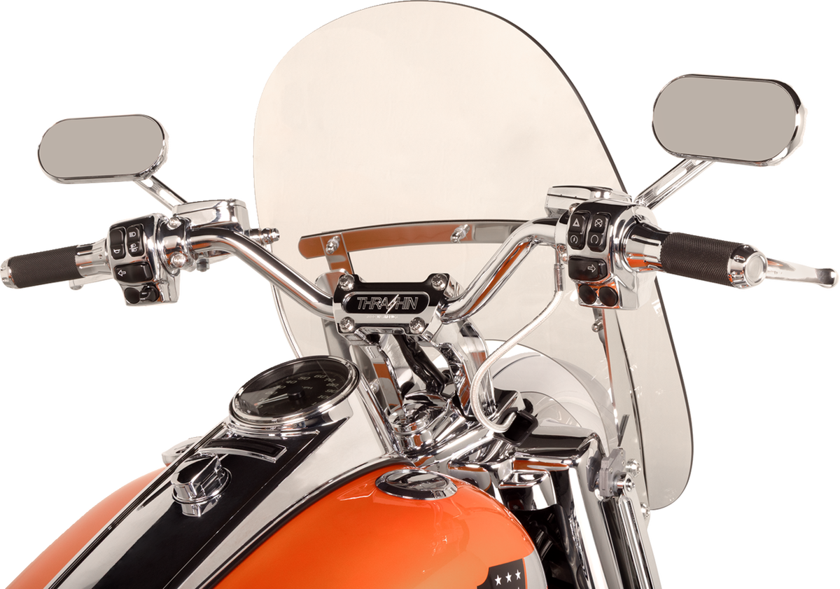 Handlebar Risers - Pull Back - 6-1/2" - Chrome