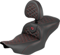 Roadsofa™ Seat - with Backrest - Red Stitch - FLH/FLT '23-'25