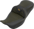 Roadsofa™ Seat - without Backrest - Dragon Stitch - Gold Stitch - FLH/FLT '08-'25