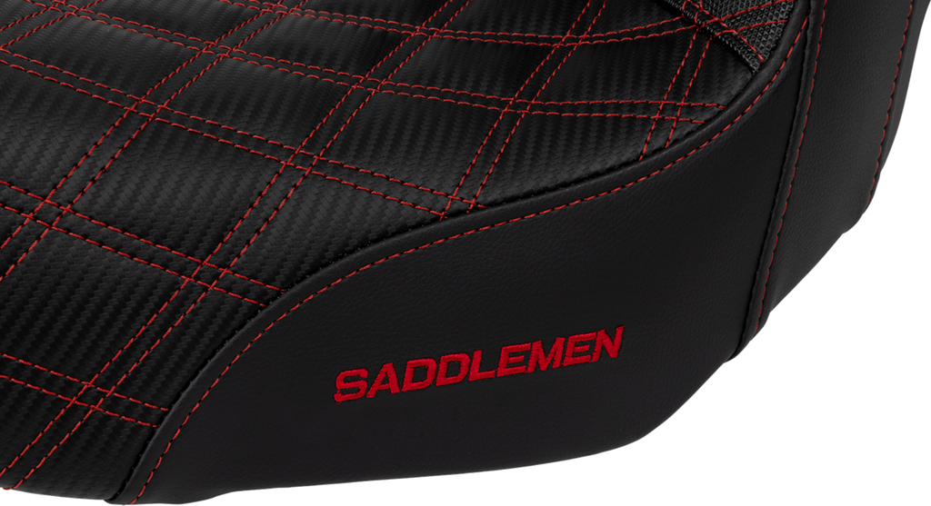 Pro Series SDC Performance Seat - Carbon Fiber/Lumbar Gripper - Red Stitch - Dyna '06-'17