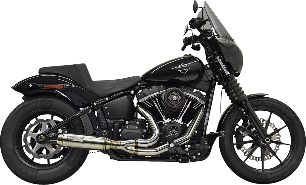 2-into-1 Exhaust System with Superbike Muffler - Stainless S