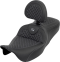 Roadsofa™ Seat - Dragon Scale - Gray Stitch - with Backrest - Touring '08-'25