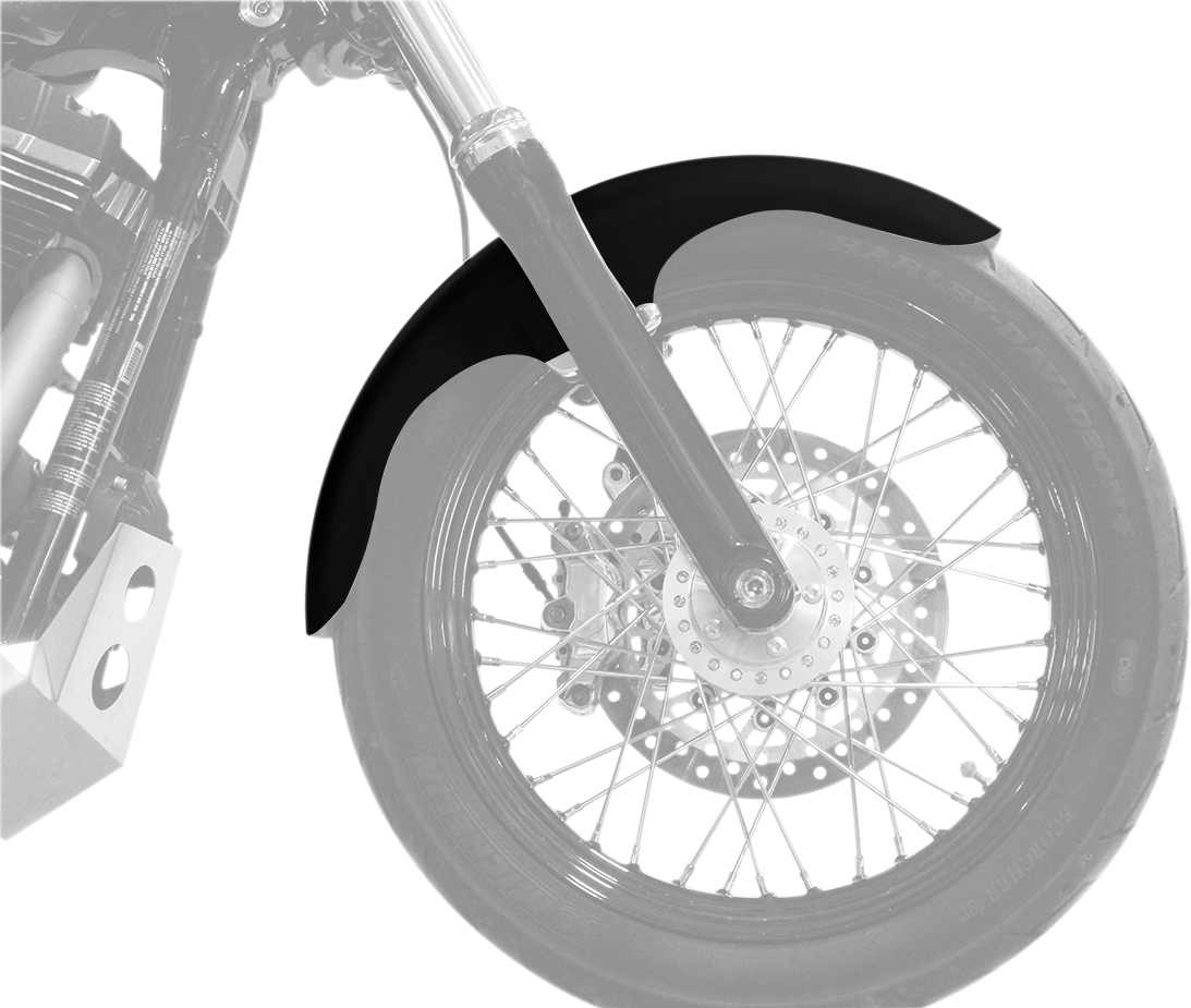 Klub Front Fender - Black - 19" Wheel - HD Dyna/FXR/Sportster