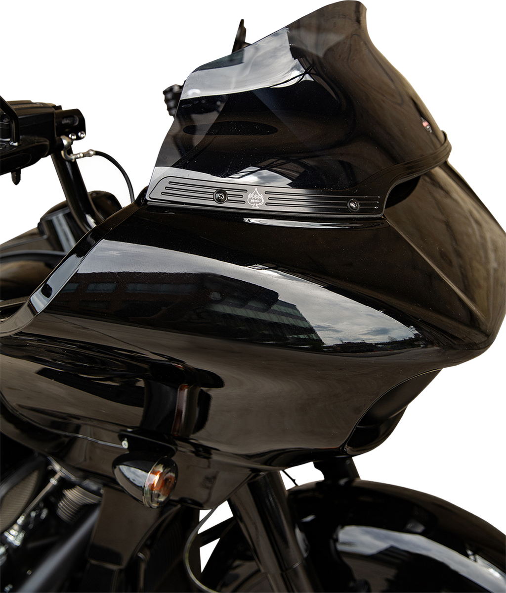 Flare® Windshield Trim - Logo - Black w/ Contrast Logo - '15-'25 FLTR