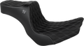 Chariot Seat - Black Double Diamond Stitch - Silver Logo - FLSB '18-'21/FXLR '18-'26