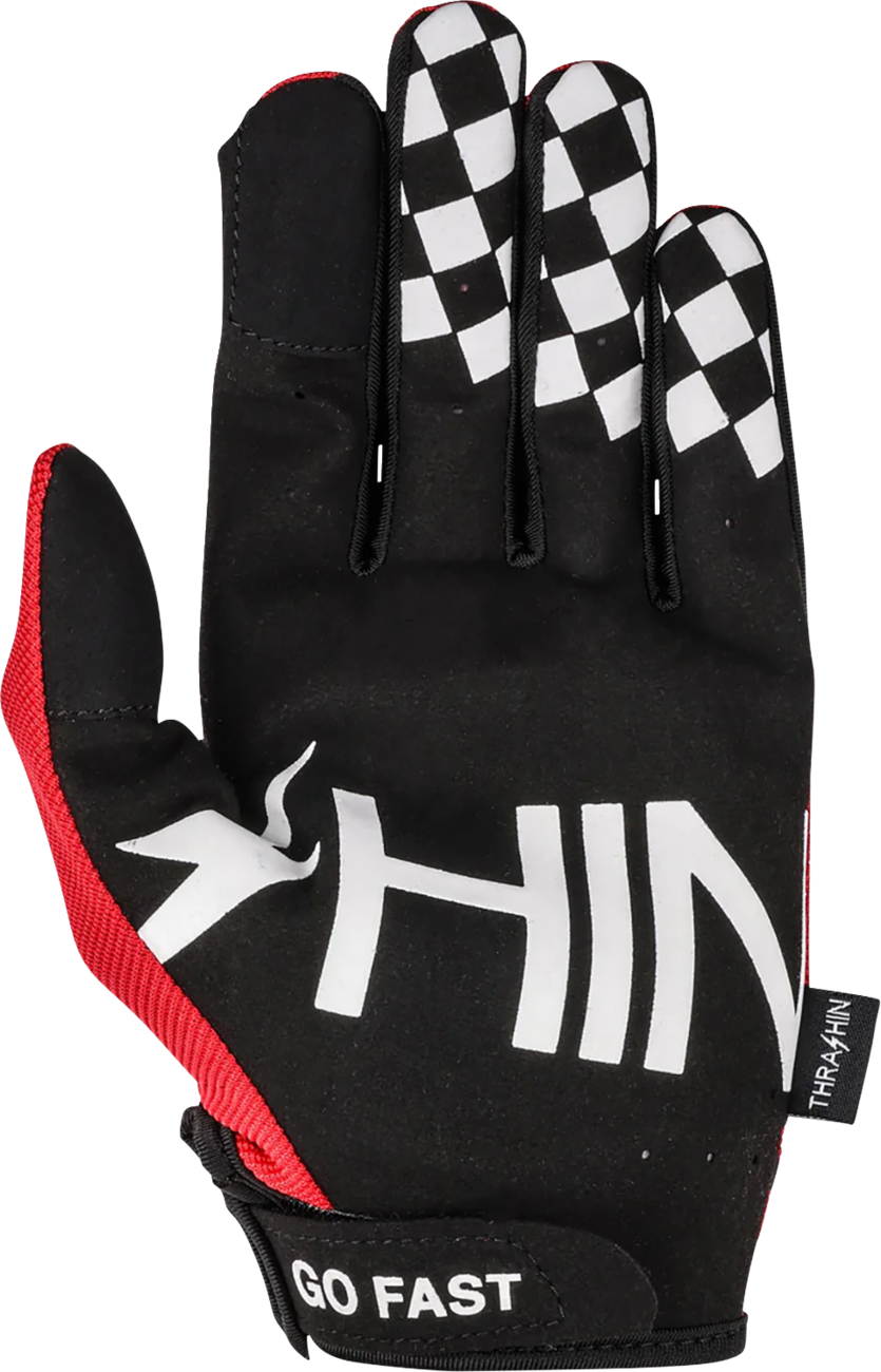 Go Fast Stealth Gloves - Red - Small