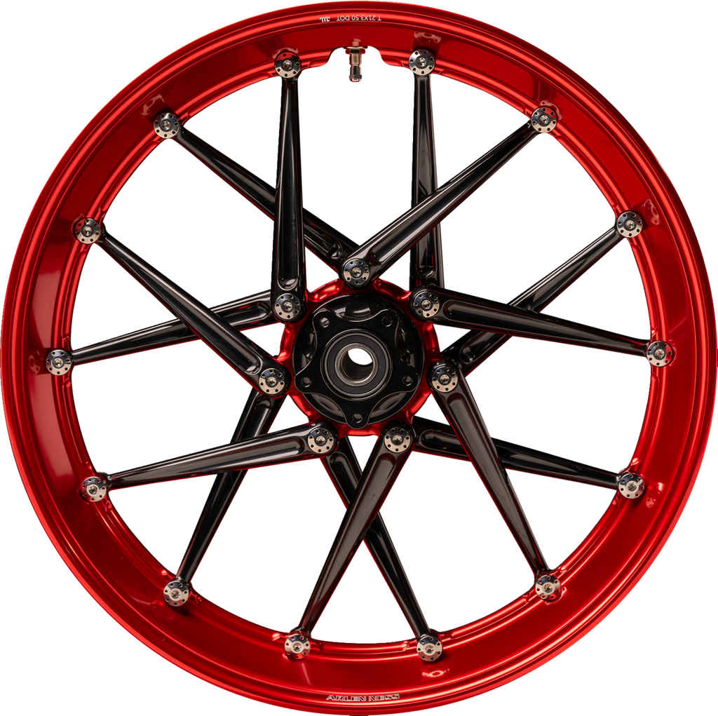 Spoken Rim - Red Rim/Black Spokes - 21x5.5