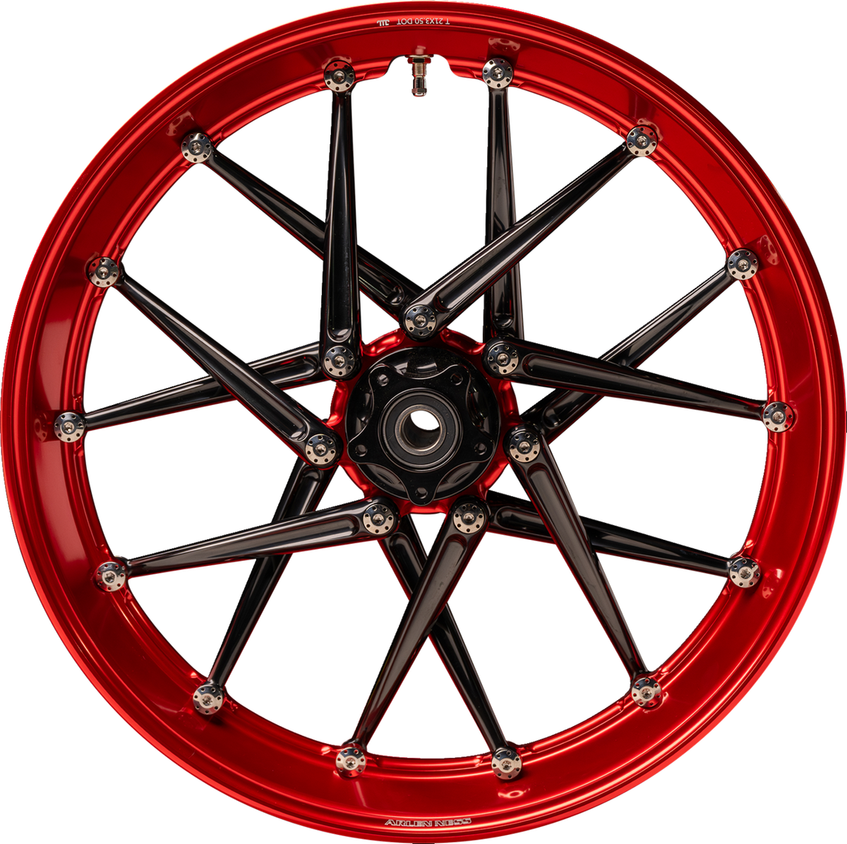 Spoken Rim - Red Rim/Black Spokes - 21x5.5