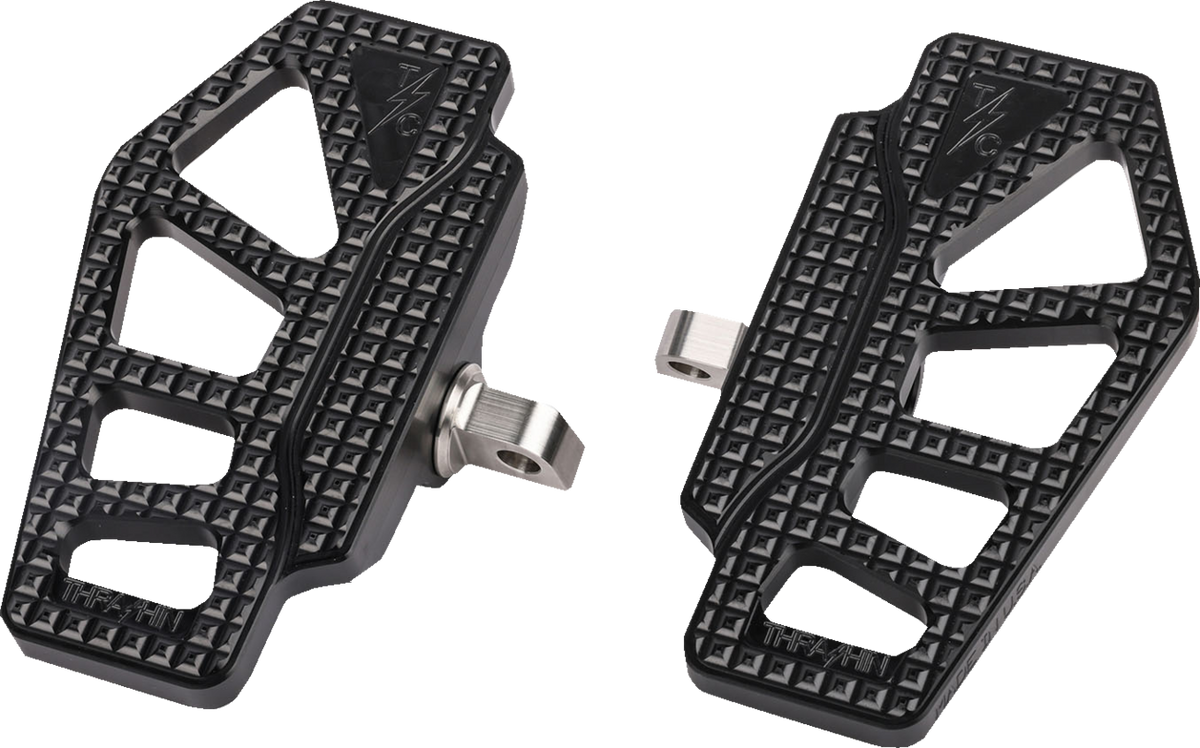 Apex Mini Floorboards - Male Mount - Black - Dyna/FXR/Softail/Sportster