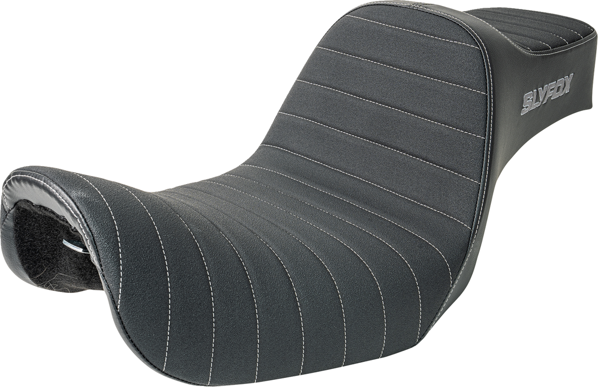 High Noon Seat - Vinyl - Classic Stitch - Gray Logo - Dyna '12-'16