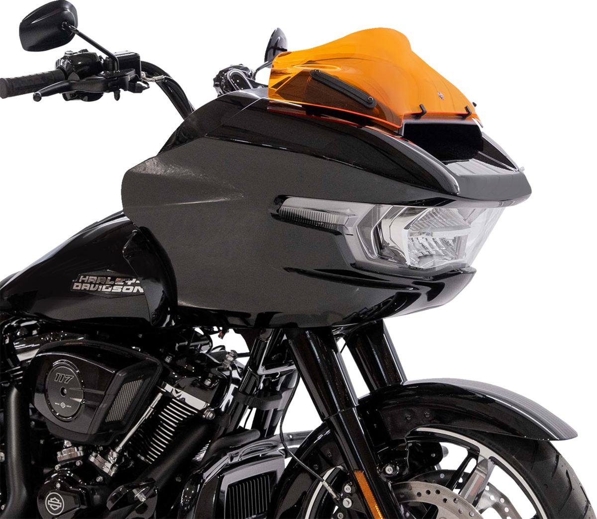 Kolor Flare® Windshield - 8" - Orange - '23-'26 FLTRX/FLTRT