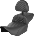 Roadsofa™ Seat - Dragon Scale Stitch - w/ Backrest - Extended Reach - FLTR/FLHX '23-'25