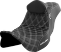 Pro Series SDC Performance Seat - w/ Backrest - White Stitch - FLH/FLT '08-'23