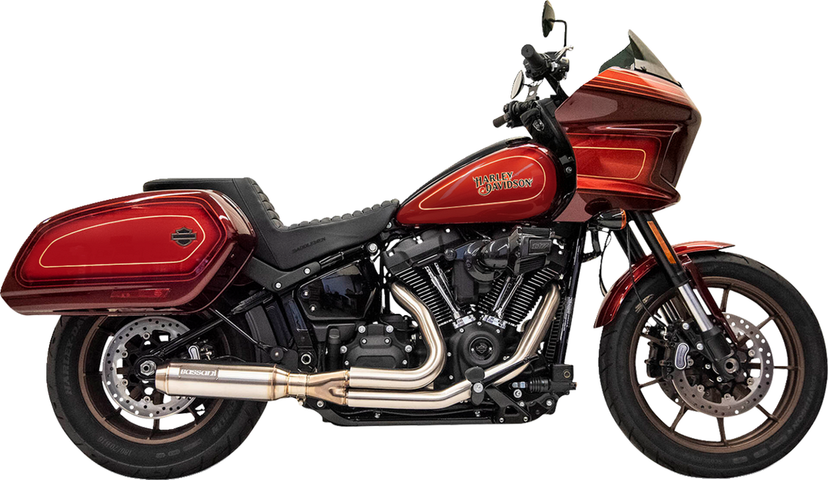 2-into-1 Stainless Exhaust System with 4" Super Bike Muffler