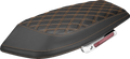 Saddlebag Lid Covers - Lattice - Carbon Fiber - Orange Stitch - FLH/FLT '23-'26