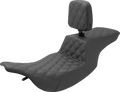 Tour Step-Up Seat - Rider Backrest - Full Lattice Stitch - FL '97-'07