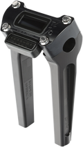 Handlebar Risers - Straight - 8" - Gauge Cutout - Black