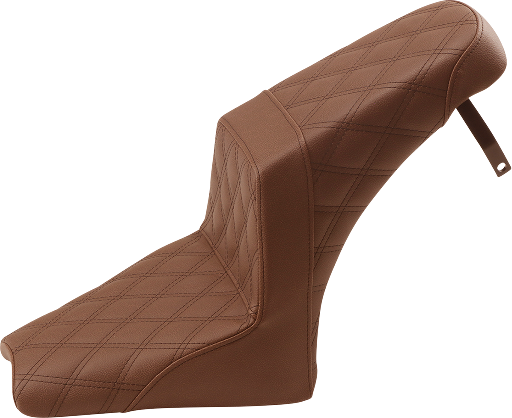 Step-Up Seat - Full Lattice Stitch - Brown - Scout Bobber