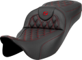Extended Reach Roadsofa™ Seat - Lattice Stitch - Red Stitch - without Backrest - FL '08-'24