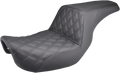 Step-Up Seat - Front Lattice Stitch - Black - Dyna
