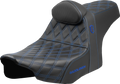 Pro Series SDC Performance Seat - Blue Stitching - w/ Backrest - FLT/FLH '23-'25