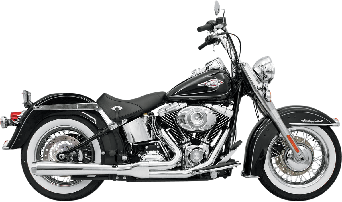 2:1 Exhaust - Chrome - Long - Softail