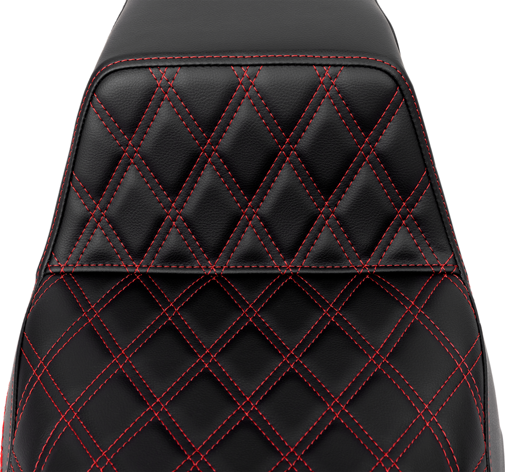 Step-Up Seat - Front Lattice Stitch - Red Stitch - FLH/FLT '08-'23
