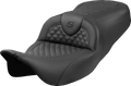 Roadsofa™ Seat - Dragon Scale Stitch - Black Stitch - w/o Backrest - FLH/FLT '08-'24