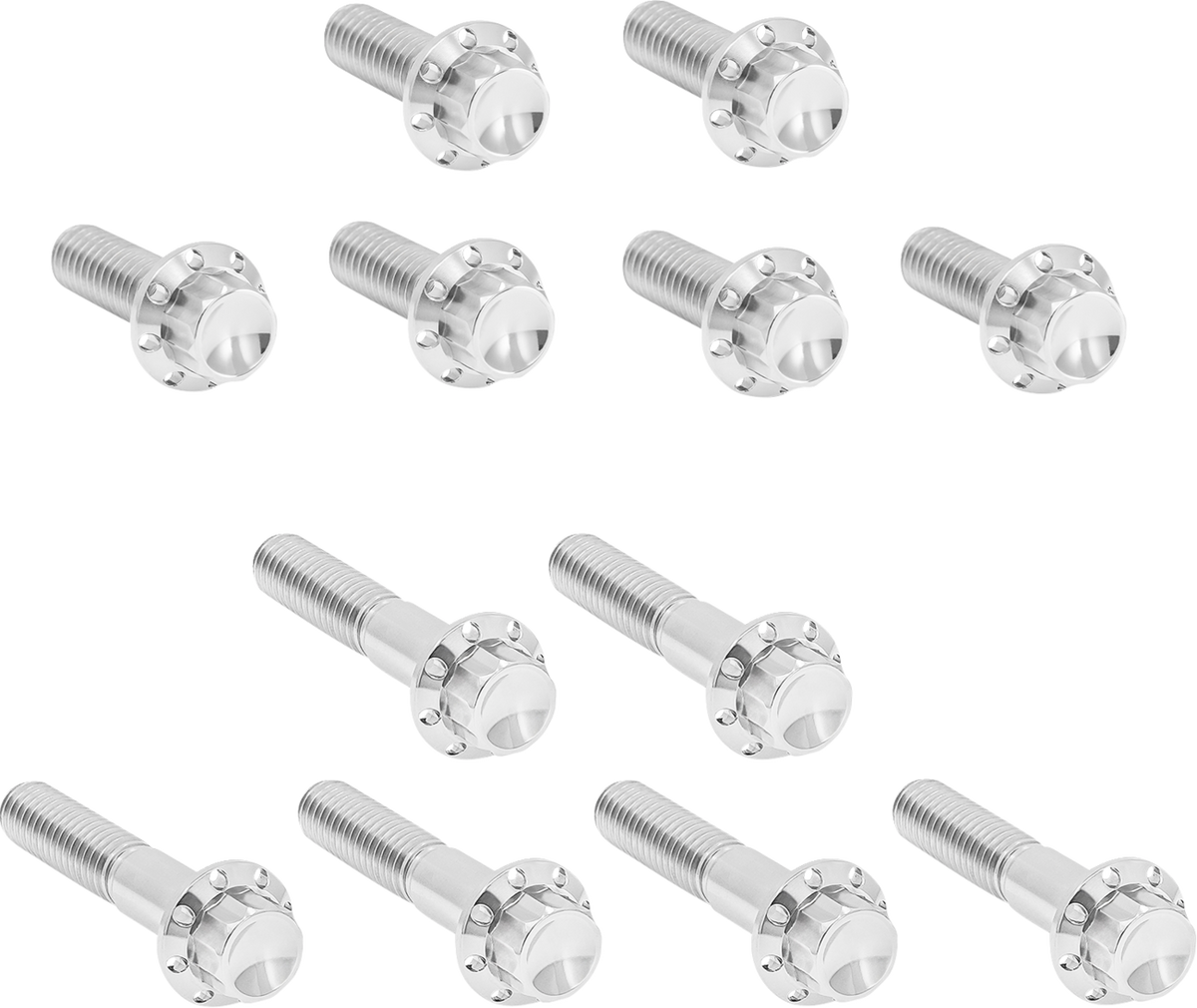 Bolt Kit - Rocker Box - 12-Point - Titanium - Polished