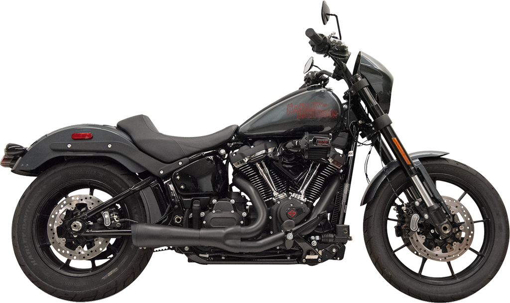 2-into-1 Ripper Exhaust System with Megaphone Muffler - Shor