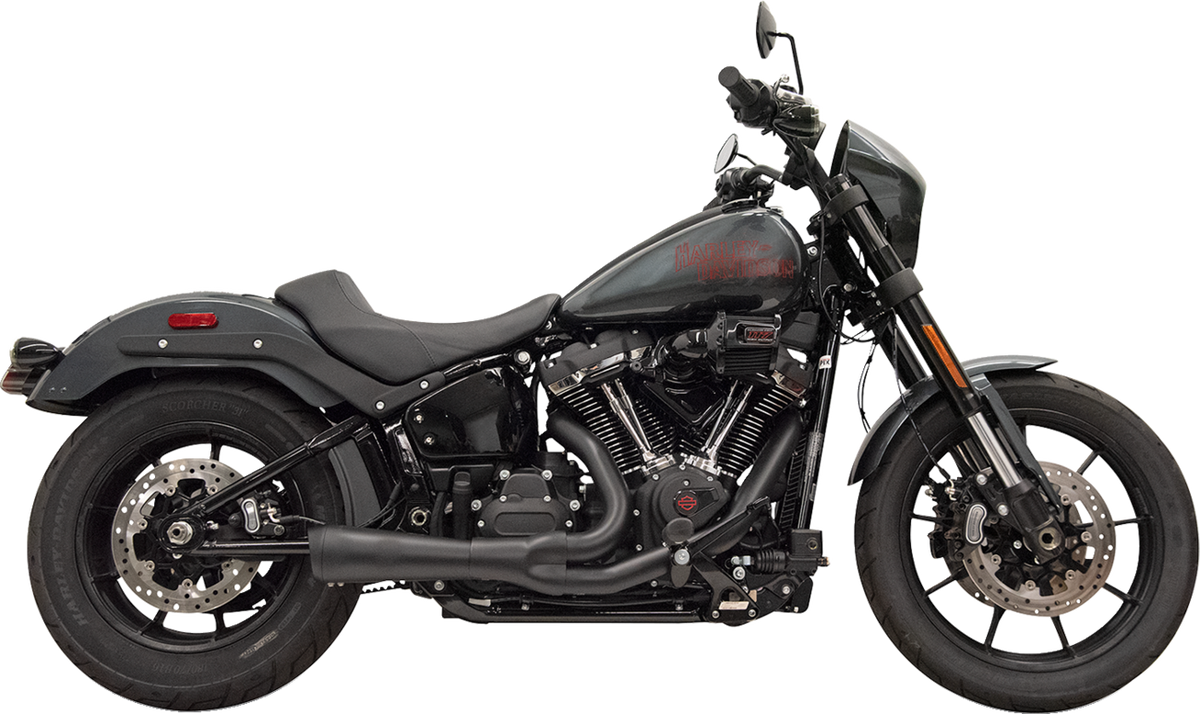 2-into-1 Ripper Exhaust System with Megaphone Muffler - Shor