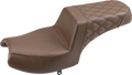 Step-Up Seat - Front Smooth/Rear Lattice Stitch - Brown - Challenger
