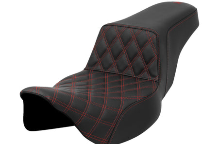 SADDLEMEN

 808-07E-17204 - Front Lattice Stitch - Red Stitch - Extended Reach - FLH/FLT '08-'23
