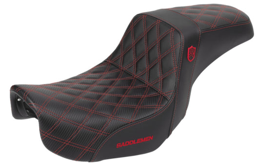 SADDLEMEN
SC80604RED Pro Series SDC Performance Seat - Carbon Fiber/Lumbar Gripper - Red Stitch - Dyna '06-'17